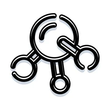Abstract network connection icon symbolizing data sharing Stock Illustration