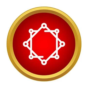 Abstract network connection icon symbolizing technology and data Stock Illustration