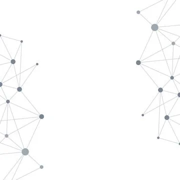 Abstract network connection lines and dots with center copy space. Stock Illustration