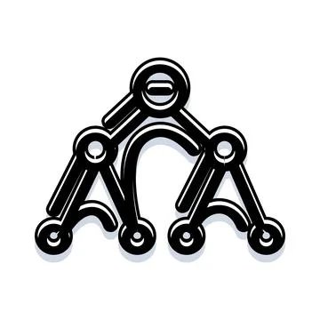 Abstract network connection node structure diagram Illustrazione stock