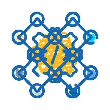 Abstract network connection over central data processing Stock Illustration