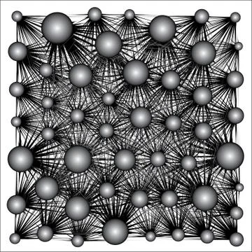 Abstract network connection. Techno cloud. Big data Stock Illustration