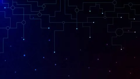 Abstract network connection technology with connected dots and lines. Stock Illustration