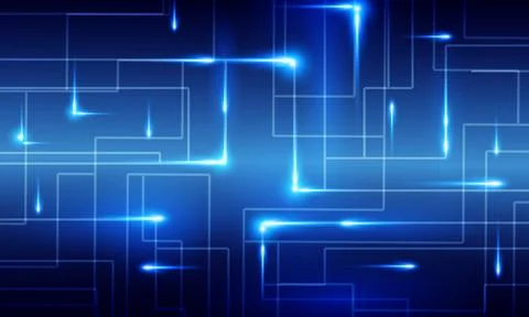 Abstract network connection technology with connected dots and lines. Big data Stock Illustration