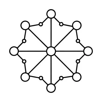 Abstract Network Connection Technology Data Structure Communication Line Ar.. Illustrazione stock
