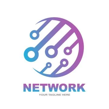 Abstract network connection vector. Global network technology Illustrazione stock