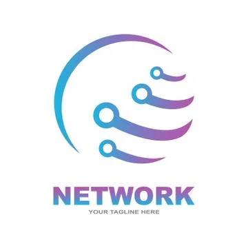 Abstract network connection vector. Global network technology 스톡 일러스트