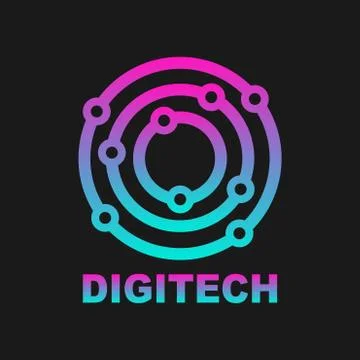 Abstract network connection vector logo. Colorful Logotype. EPS 10 Illustrazione stock