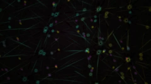 Abstract Network Connections and Digital Data Flow Visualization. Vídeo Stock 333918374