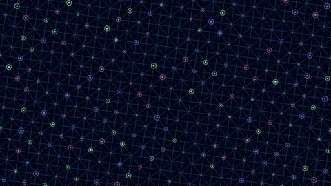 Abstract network connections background with glowing nodes and polygon mesh Stock Footage 333188023