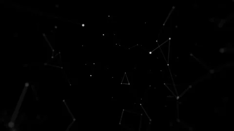 Abstract Network Connections on a Dark Background with Light Nodes Stock Footage 341780578