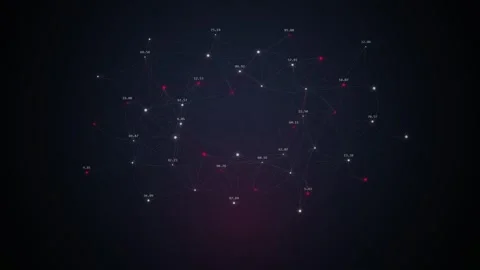 Abstract Network Connections Data Flow Digital Technology Futuristic Backgrou Stock Footage 348423879