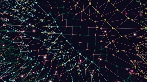 Abstract Network Connections: Digital Data Flow, Futuristic Technology, Glo.. Stock Footage 332497339