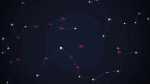 Abstract Network Connections: Digital Data Flow, Futuristic Technology, Glo.. Stock Footage 348412174