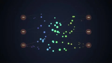 Abstract Network Connections: Digital Data Flow, AI and Neural Networks, Fu.. Stock Footage 348421564