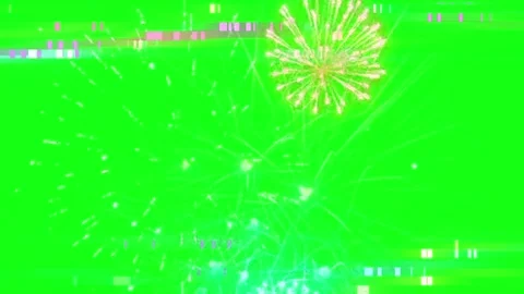 Abstract Network Connections with Glitch Effects on Green Screen Background Stock Footage 337454013