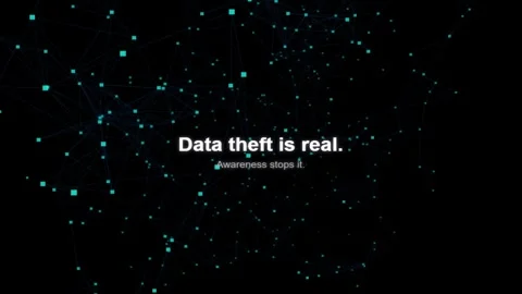 Abstract network connections glowing with data points during digital inform.. Vidéo 347846032