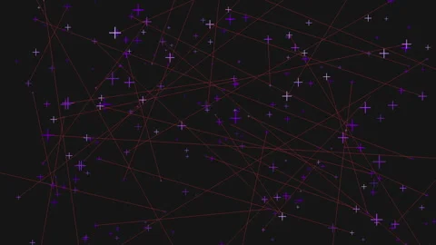 Abstract network connections with glowing nodes and lines on dark background Stock Footage 330067243