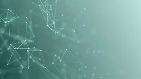 Abstract network connections on green gradient background. Looped neural ne.. Stock Footage 275750007