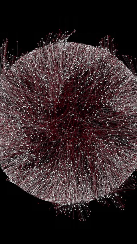 Abstract network connections growing in cyberspace Stock Footage 342279798