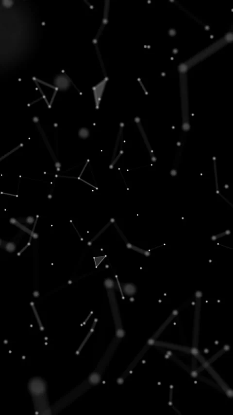 Abstract network connections plexus black backgrund. Big data, neural networks Stock Footage 304851305