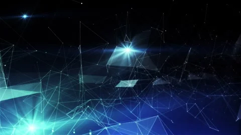 Abstract Network in Dark Stock Footage 279084135