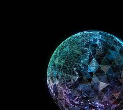 Abstract network data connection Illustrazione stock