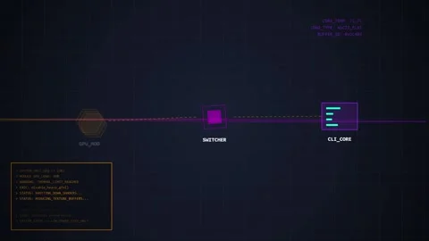 Abstract Network Data Flow Stock Footage 348414626