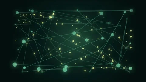 Abstract network design with dots and lines on dark background Stock Footage 336995614
