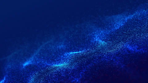 Abstract network of fictitious digital particles Stock Footage 254188600