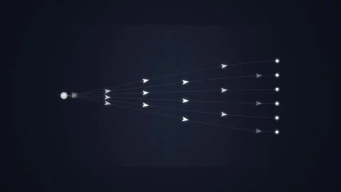 Abstract Network Flow Visualization: Data Connection and Expansion Stock Footage 348423412