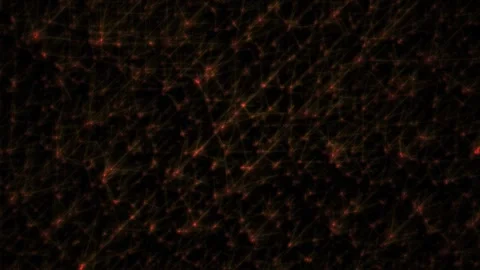 Abstract Network of Glowing Connections and Nodes in Dark Space. Stock Footage 333918438
