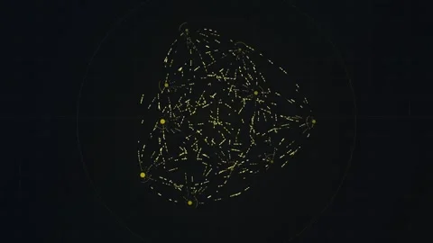 Abstract network of glowing dots and lines, futuristic digital data visuali.. Stock Footage 347562060