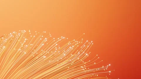 Abstract network of glowing fiber optics moving dynamically in gentle waves.. Stock Footage 328334993