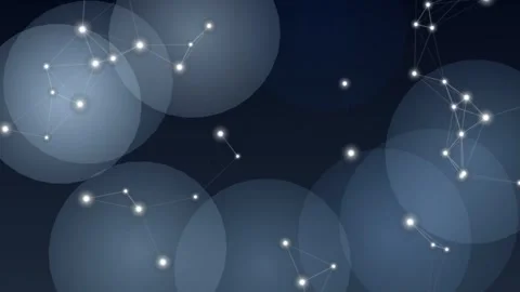 Abstract network of glowing white lights and connections forming constellat.. Stock Footage 331188316