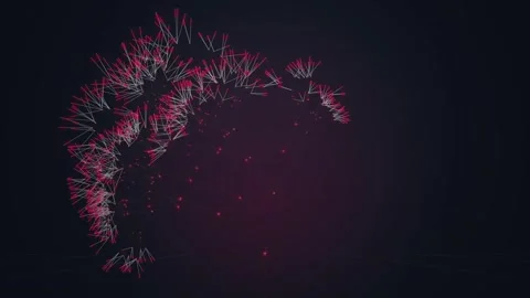 Abstract Network Glows: Digital Connection, Data Flow, Futuristic Technolog.. Stock Footage 348423687