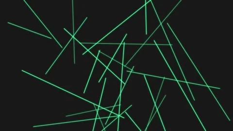 Abstract network of green lines moving dynamically on a dark background wit.. Stock Footage 340906537