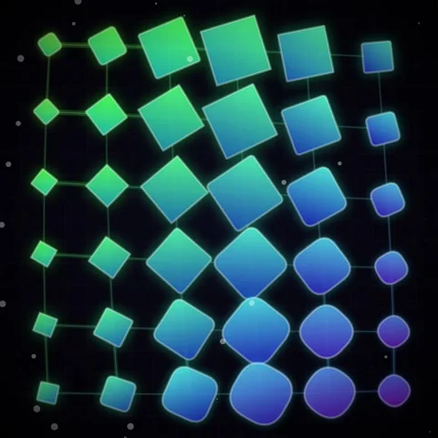 Abstract Network Grid with Growing Nodes and Connections, Digital Transform.. Stock Footage 347261311