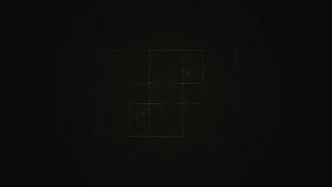 Abstract Network Grid Lines Glowing on Dark Background - Technology Concept Stock Footage 347561258
