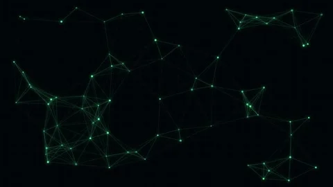 Abstract network of interconnected dots and lines representing digital Stock Footage 347514262