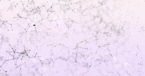 Abstract network of interconnected lines and nodes on light background Stock Photos