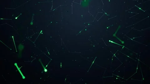 Abstract network of interconnected nodes against a dark background loop animated Stock Footage 329029651