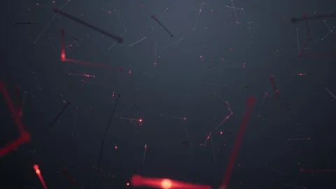 Abstract network of interconnected nodes against a dark background loop animated Stock-Footage 329029655
