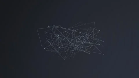 Abstract network of light points expands and contracts, creating a dynamic Stock Footage 325768977