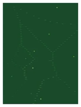 Abstract network of lines and dots on dark green background. 스톡 일러스트