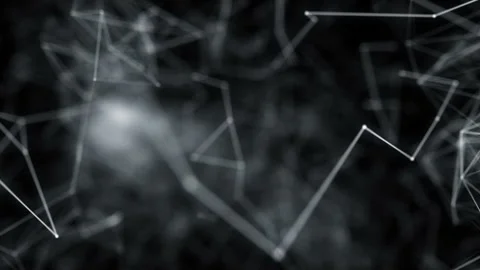 Abstract Network Lines and Nodes on Dark Background Emphasizing Connections.. Stock Footage 341780640