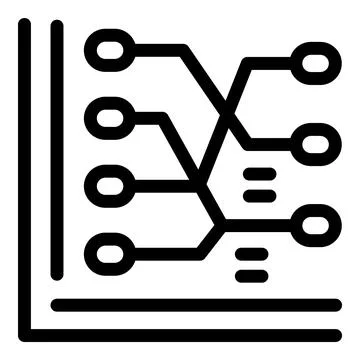 Abstract network lines and nodes icon 스톡 일러스트