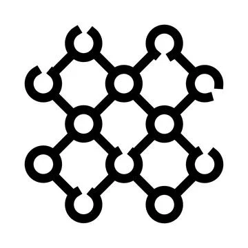 Abstract network mesh with connecting nodes grid concept Illustrazione stock
