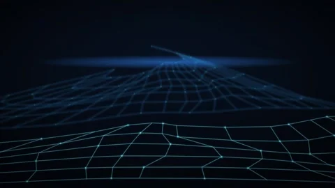 Abstract Network Mesh Waving Blur Technology Background Stock Footage 344255421