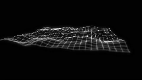 Abstract Network Mesh Waving Fx Background Loop Video stock 144630366